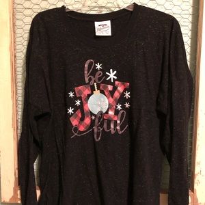 Plus size long sleeve Christmas shirt